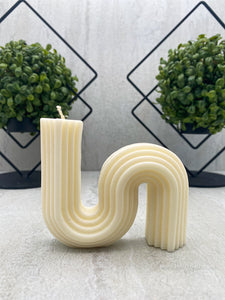 Squiggle Soy Pillar Candle