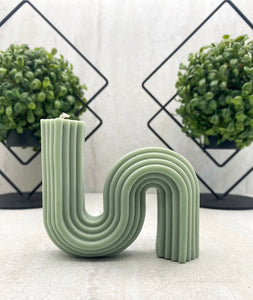 Squiggle Soy Pillar Candle